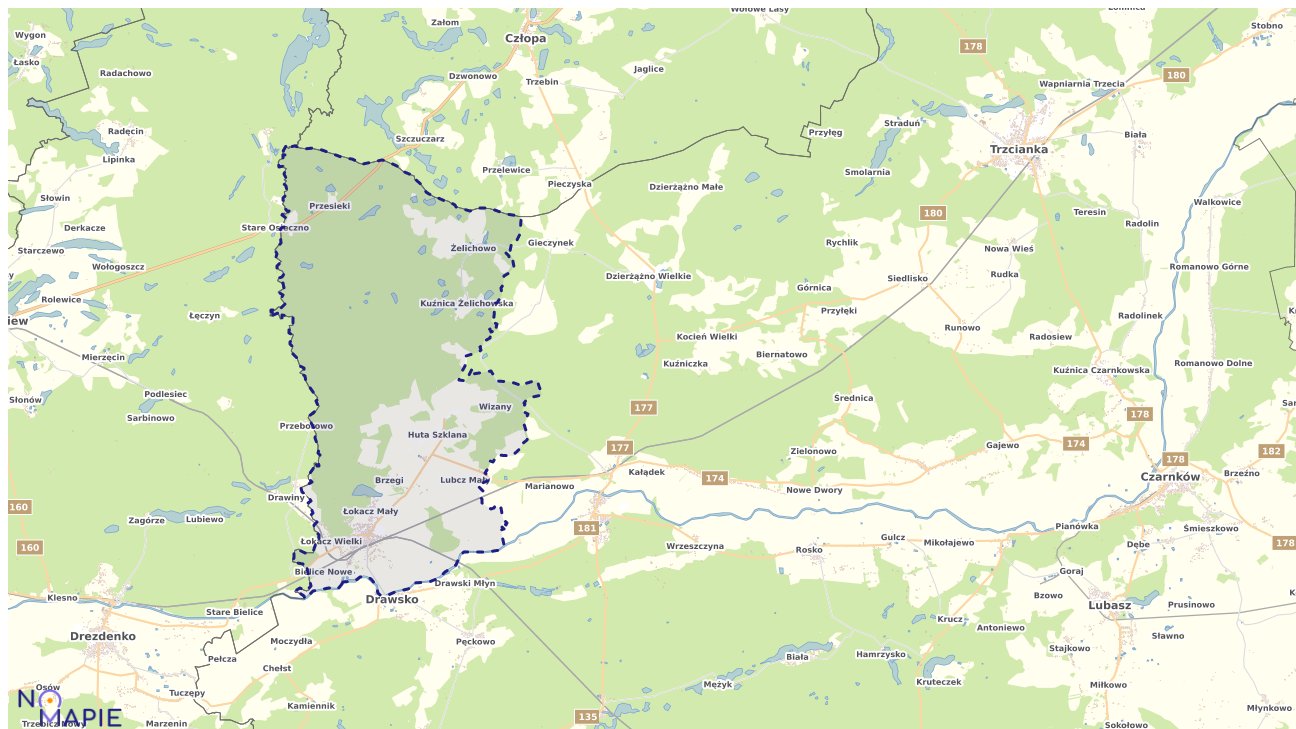 Mapa uzbrojenia terenu Krzyża Wielkopolskiego